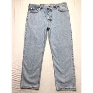 NWT EVERLANE Jean Women 32(38x28) Relaxed Straight Hi Rise Light Wash Organic